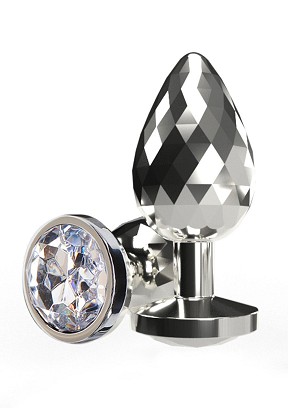 Disco Diamond anál dugó, közepes – ezüst