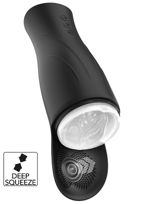 Deep Squeeze Nutbuster tripla maszturbátor – fekete