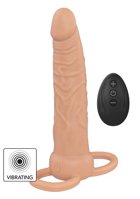 Naked vibrációs Double Trouble szilikon dupla penetrátor – testszínű