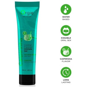 Orgie Lube Tube Cocktail caipirinha ízű, csókolható vízbázisú intim gél, 100 ml
