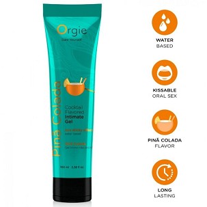 Orgie Lube Tube Cocktail piña colada ízű, csókolható vízbázisú intim gél, 100 ml