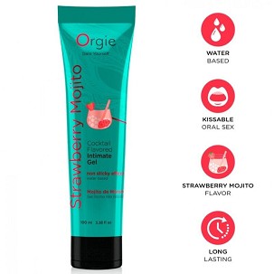 Orgie Lube Tube Cocktail epres mojito ízű, csókolható vízbázisú intim gél, 100 ml