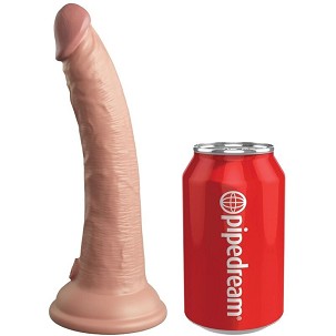 King Cock Elite élethű vibrációs szilikon dildó távirányítóval, 17,8 cm