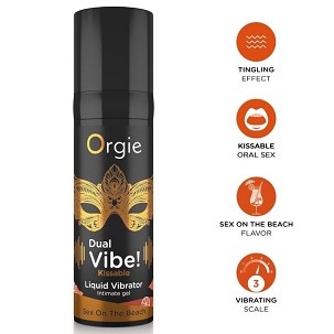 Orgie Dual Vibe! Sex on the Beach ízű, csókolható folyékony vibrátor, 15 ml