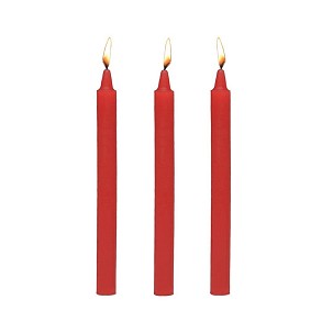 Fire Sticks csepegtető fétisgyertyák, 3 db – piros