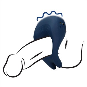 Loveline csúcsos vibrációs péniszgyűrű – kék