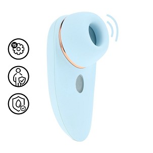 Loveline Aurie AirTap vibrátor két cserélhető fejjel – kék